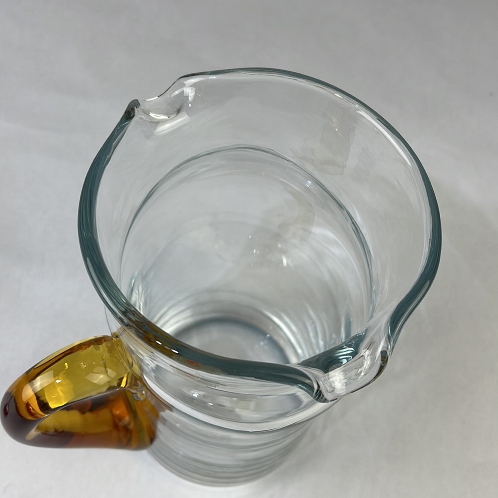 Vintage Blenko Handmade Blown Glass Pitcher - Picture 12 of 16